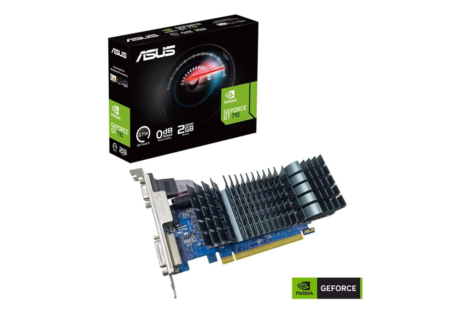 Asus GeForce 2GB GT710-SL-2GD5-BRK-EVO 64 bit 954MHz DVI,HDMI Low Profil Ekran Kartı