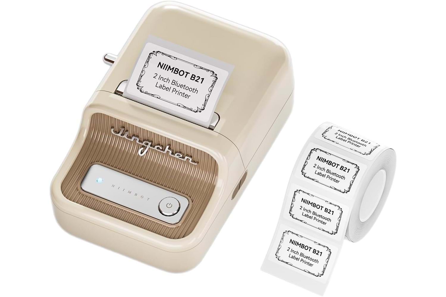 NIIMBOT B21S Cream Termal Taşınabilir Bluetooth Etiket Yazıcısı