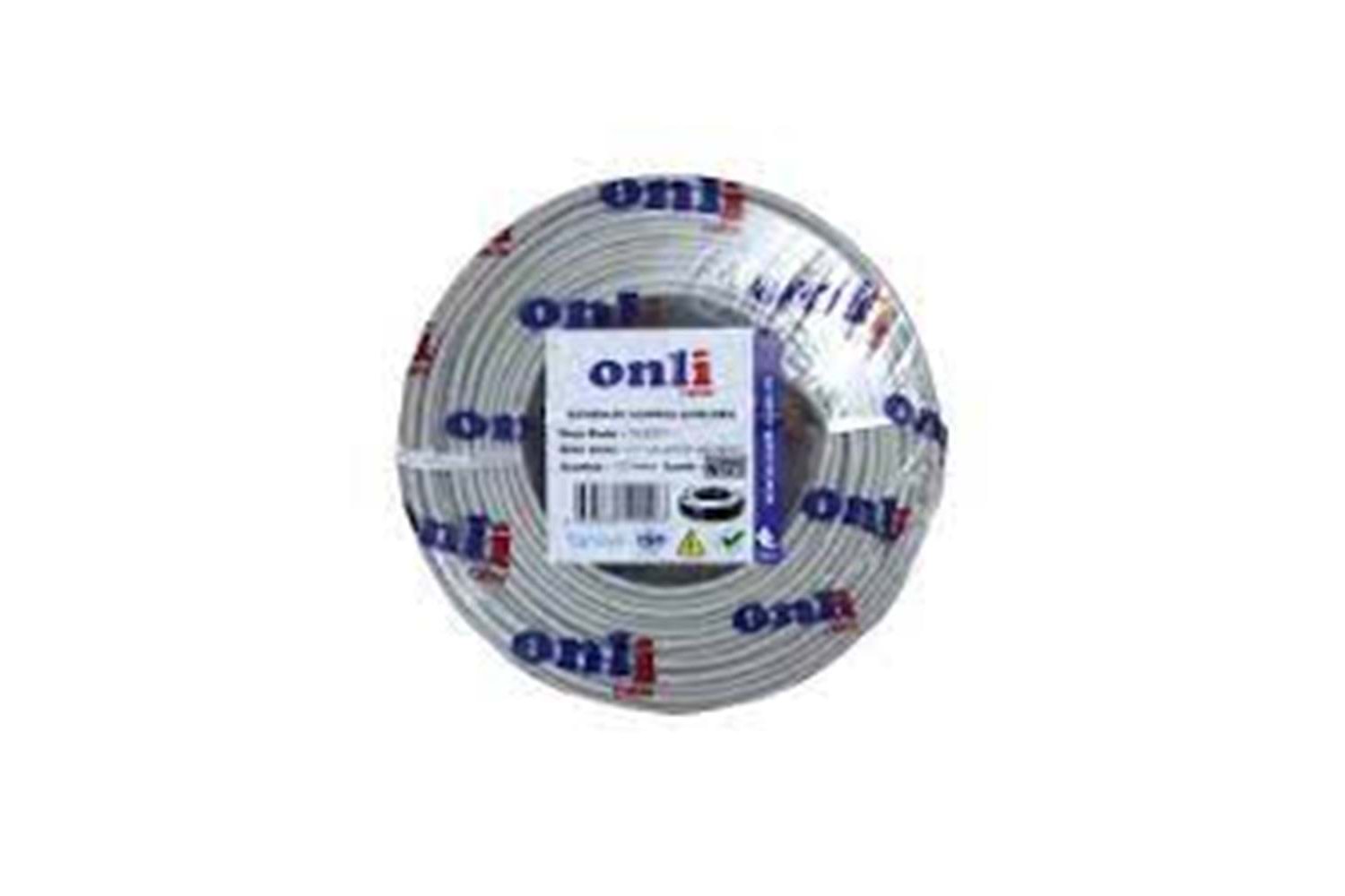 Onli ON-4122 4+1 1x0,22 mini Coax 4x0,22mm 250 metre CCA Kamera Kablosu