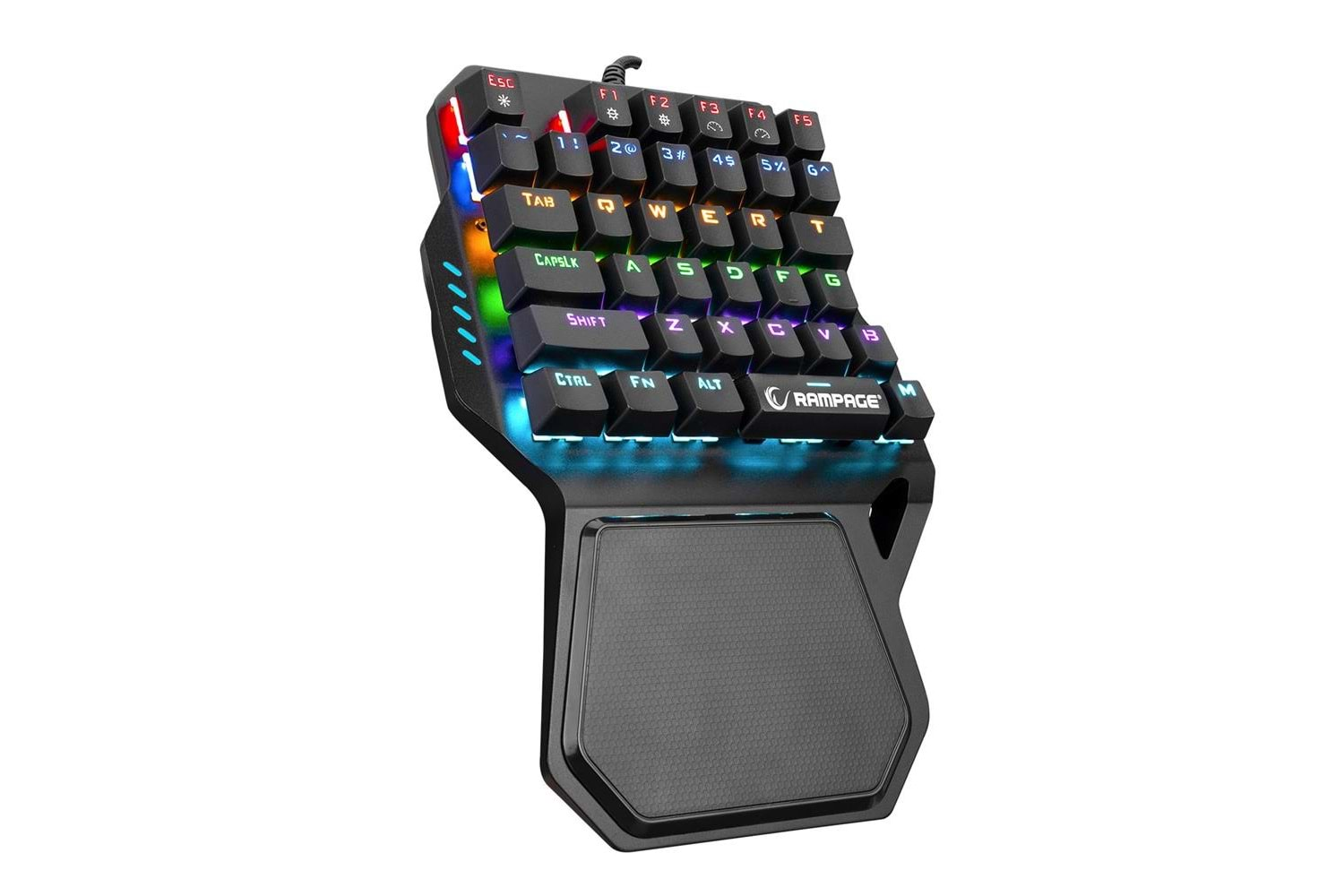 Rampage KB-R77 PALM USB Rainbow Backlight Blue Switch Mekanik 36 Tuşlu Mini Gaming Oy Klavyesi