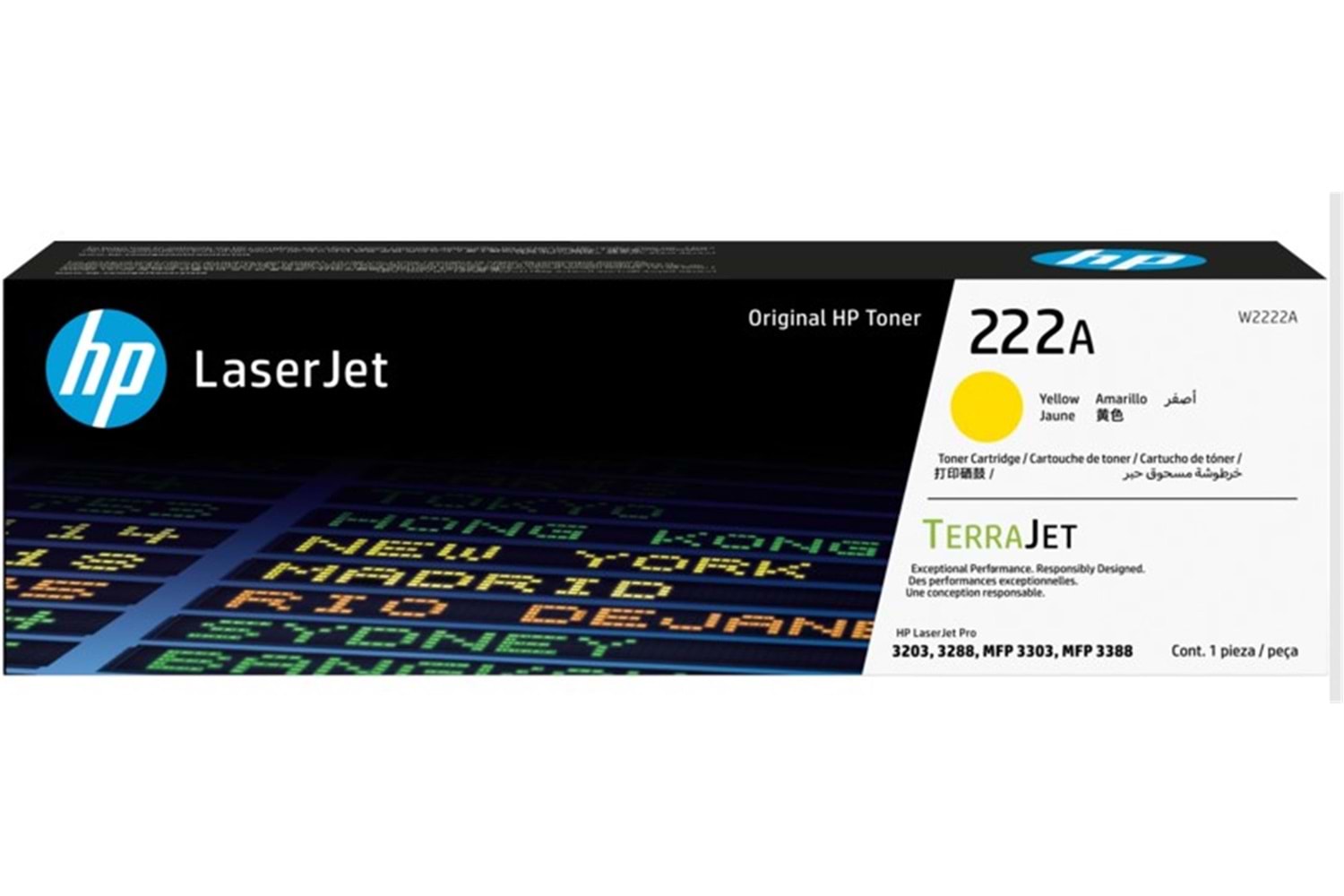 Hp 222A Yellow Sarı 1.200 Sayfa Toner W2222A