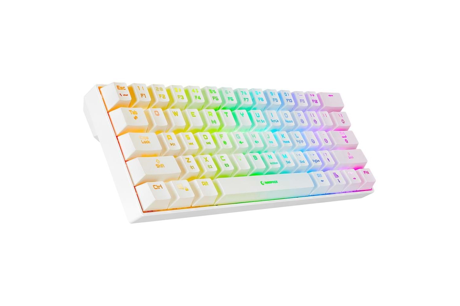 Rampage KB-RX63 B-ATOM Beyaz Bluetooth RGB Backlight Blue Switch Mekanik Q 63 Tuşlu Oyuncu Klavyesi