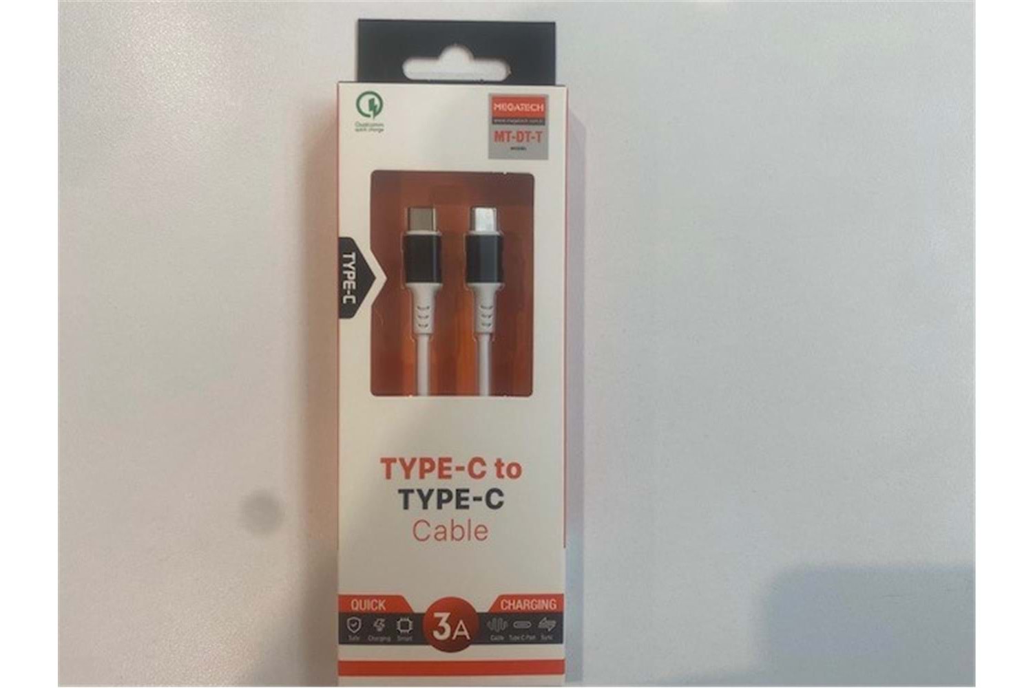 Megatech MT-DT-T 1mt Usb Type-C to Type-C Şarj ve Data Kablosu 