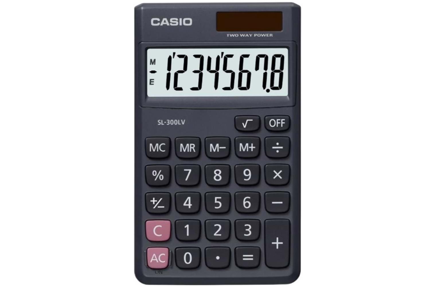 Casio SL-300LV-W-DP 8 Hane Cep Tipi Hesap Makinesi