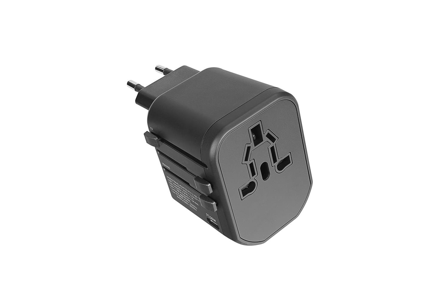 S-link SL-WL20PD 2-USB 2.4A + PD 20W Yedek Akım Sigortalı 100-240V Universal Çevirici Priz Adaptör