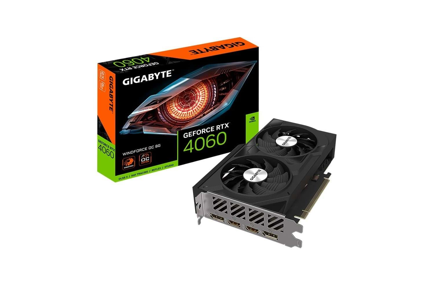 Gigabyte GeForce RTX4060 Windforce OC 8G 8GB 128Bit GDDR6 GV-N4060WF2OC-8GD Ekran Kartı