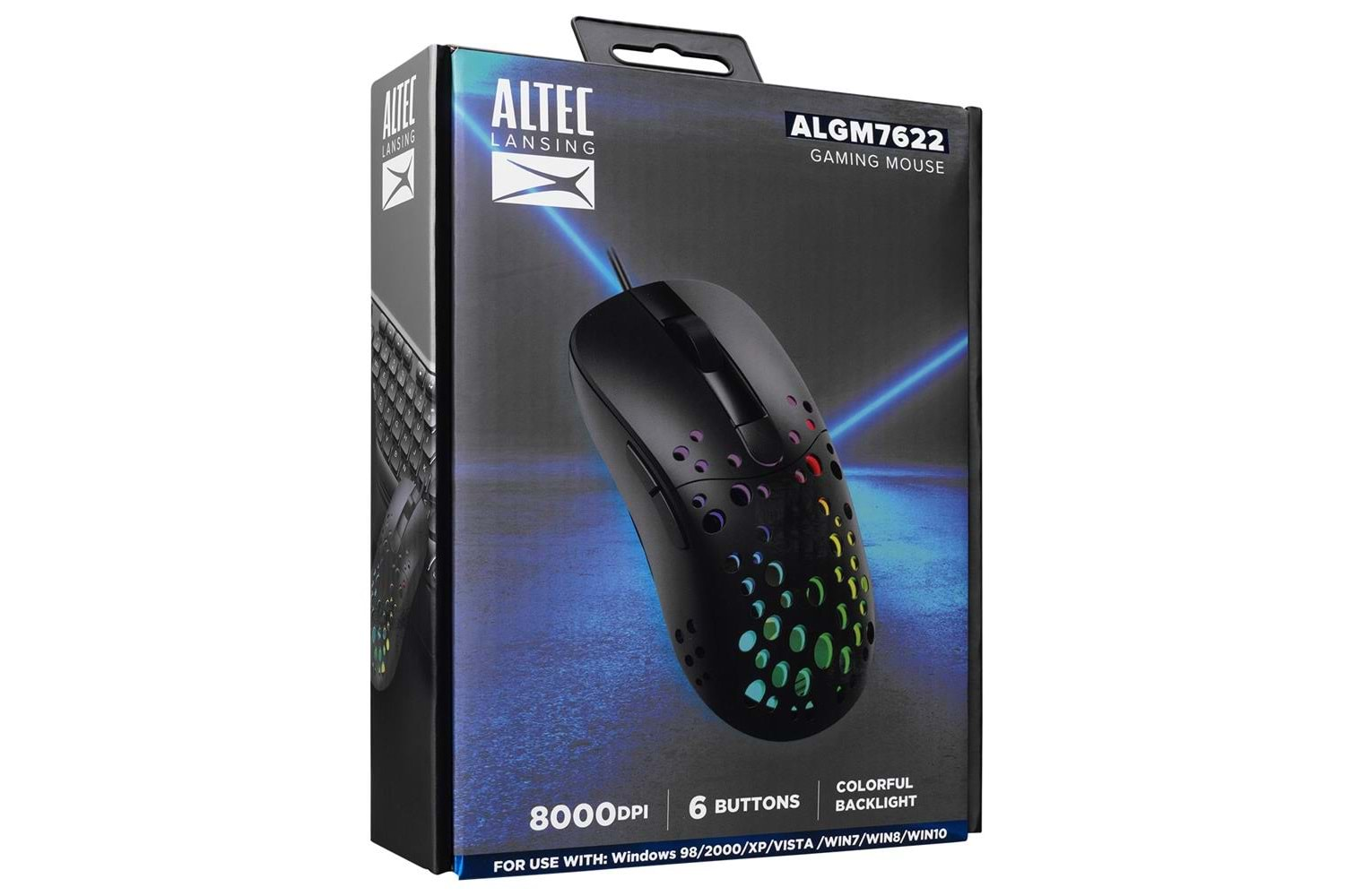 Altec Lansing ALGM7622 Siyah USB Kablolu 6 Tuşlu Renkli Led Işıklı 8000DPI Gaming Oyuncu Mouse