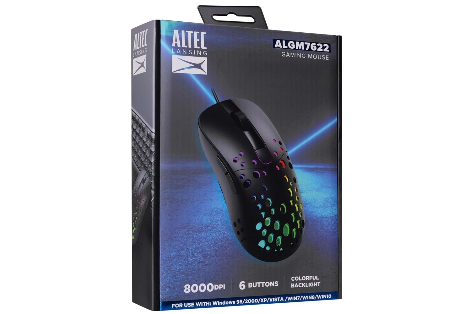 Altec Lansing ALGM7622 Beyaz USB Kablolu 6 Tuşlu Renkli Led Işıklı 8000DPI Gaming Oyuncu Mouse