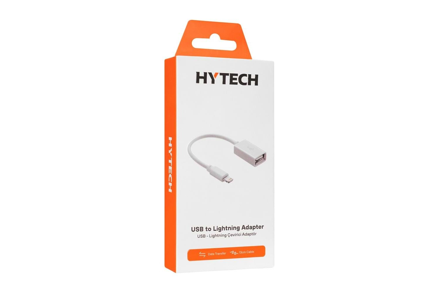 Hytech HY-XO48 Beyaz USB F to Lightning 10cm kablolu OTG Çevirici