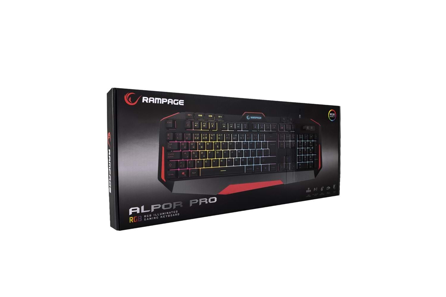 Rampage KB-RX7 ALPOR PRO Siyah USB RGB Aydınlatmalı Q Gaming Oyuncu Klavyesi