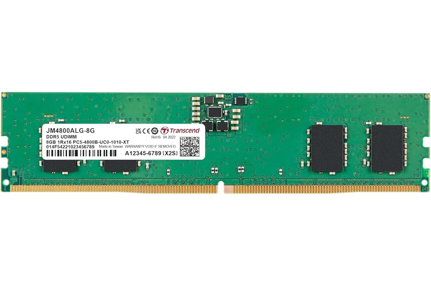 Transcend 8GB(1x8GB) 4800Mhz UDIMM DDR5 CL40 Pc Ram (JM4800ALG-8G)