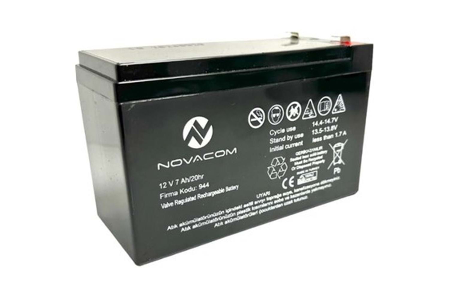 Nova 12V 7A Bakımsız Kuru Akü 2Kg Ups Uyumlu