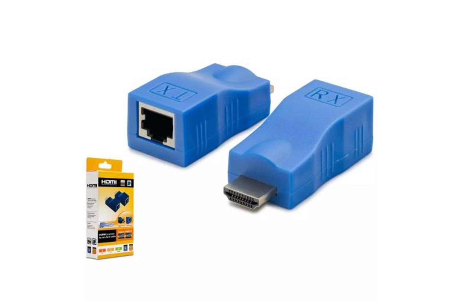 HADRON HDX1274 HDMI EXTENDER 30M MAVİ