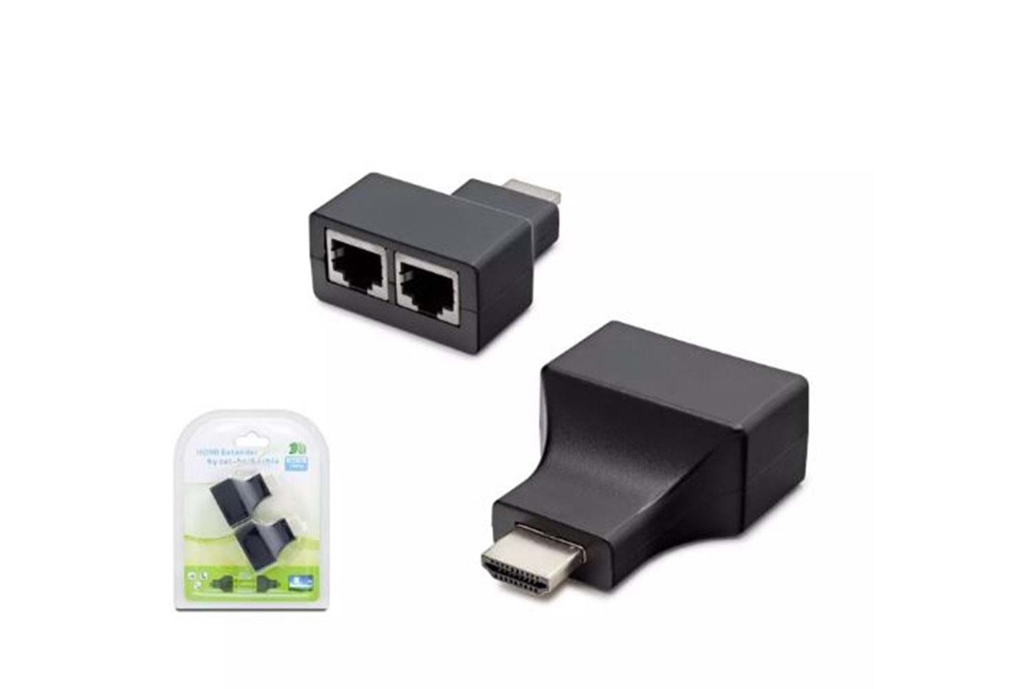 HADRON HDX1298 HDMI EXTENDER BY CAT5-6 30M SİYAH