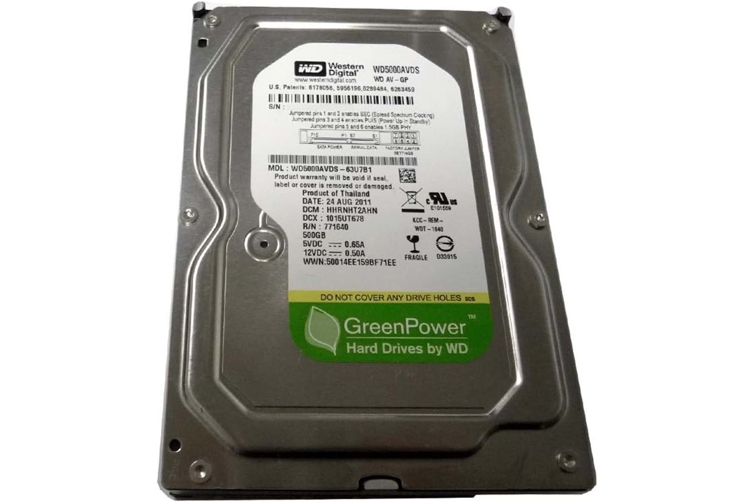 Wd 500Gb WD5000AVDS SATA 3.0 5400 3.5