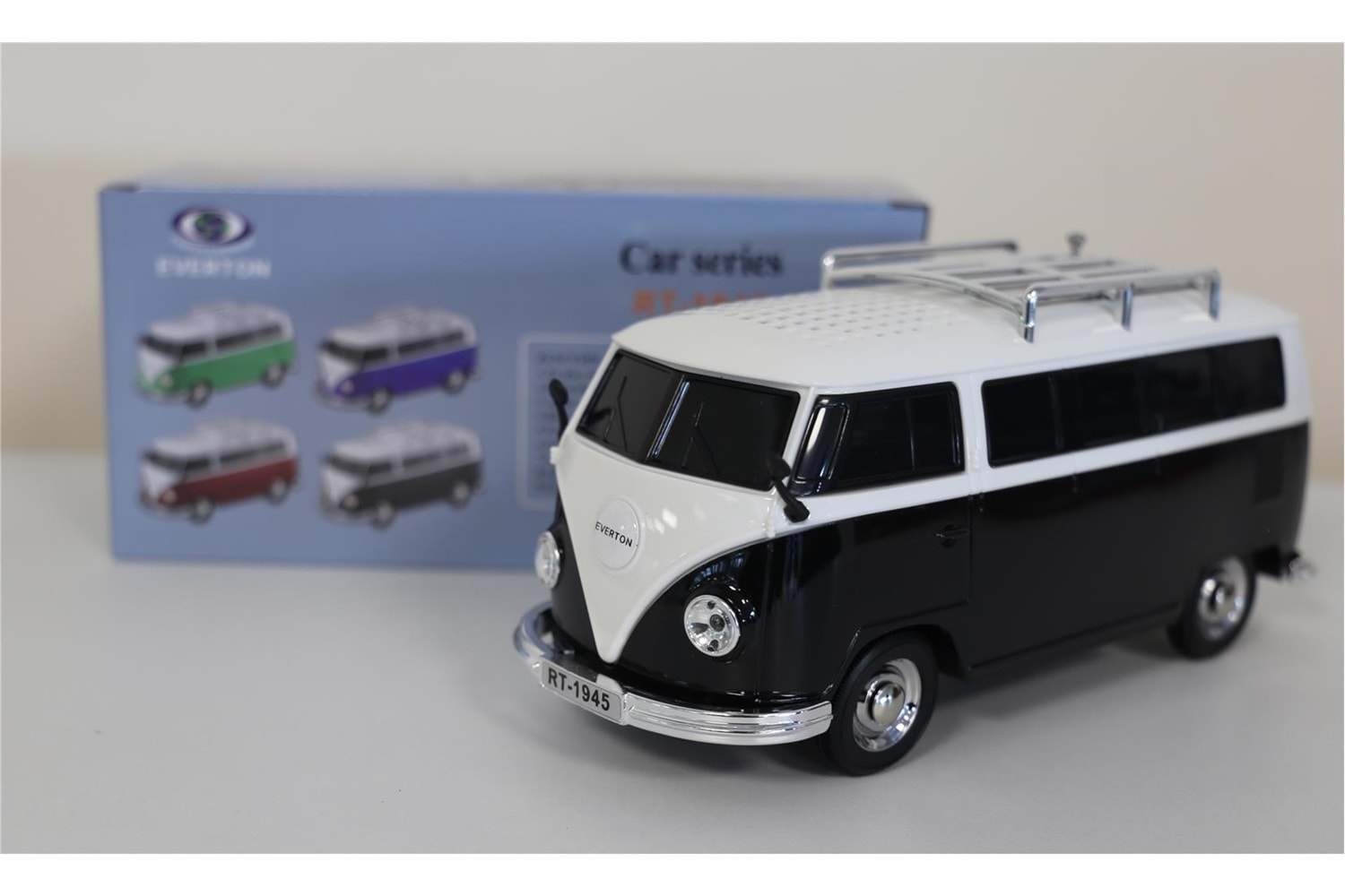 EVERTON RT-1945 Siyah Arabalı Bluetooth Fm-Usb-Tf-Aux Şarjlı Nostaljik Radyo