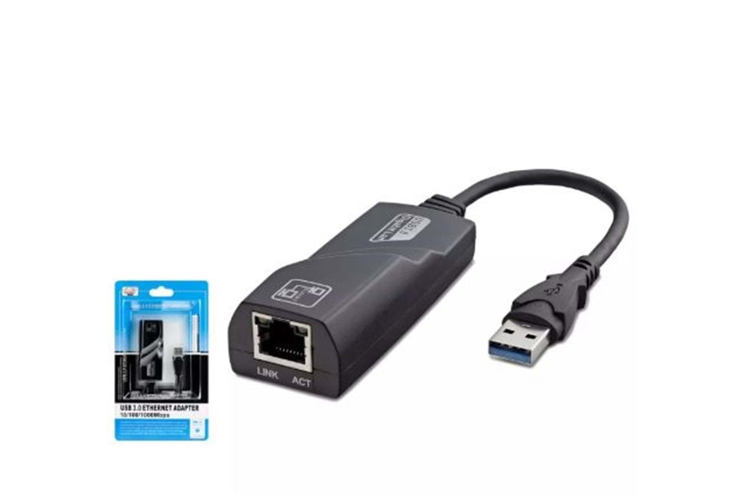 HADRON HDX5265 USB3.0 ETHERNET CARD 10-100-1000 MBPS SİYAH