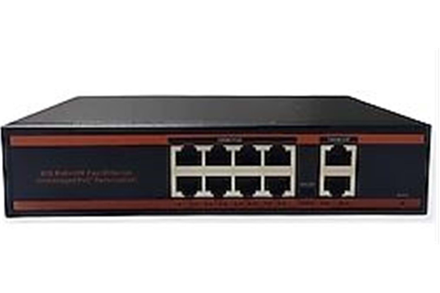Nova HIF0820GBL-C 8 Port Poe+ 10-100 Mbps 2 Port 10-100-1000 Mbps Uplink Switch