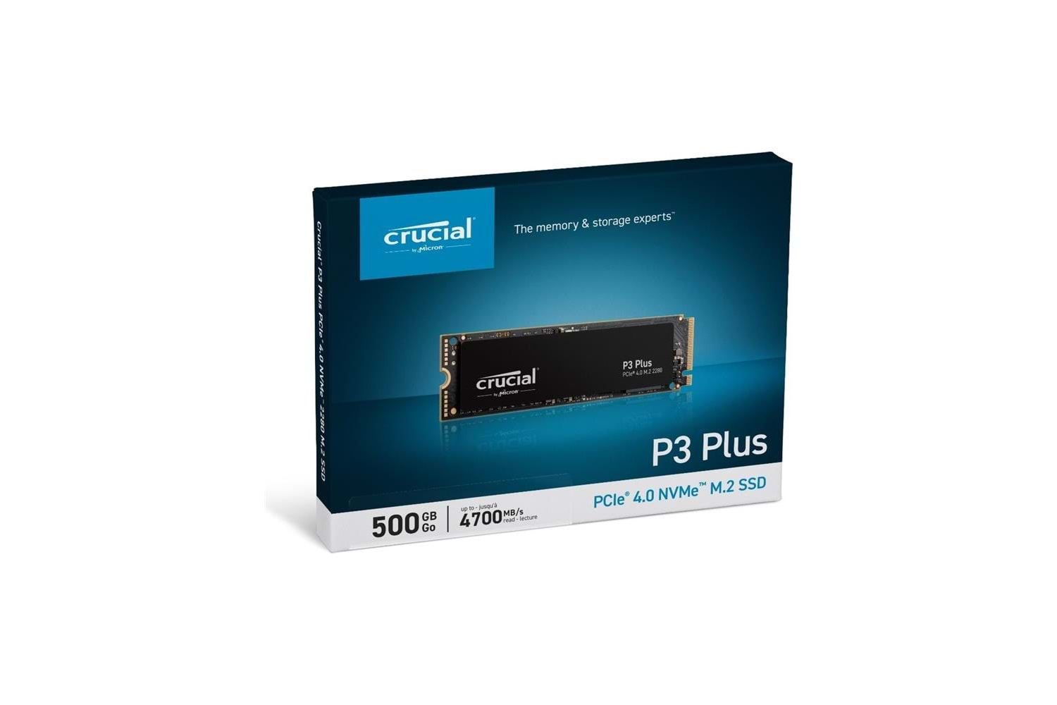 Crucial 500GB Crucial P3 Plus 3D NAND GEN4 NVMe PCIe M.2 SSD (4700-1900 MB-s) CT500P3PSSD8 Ssd Disk