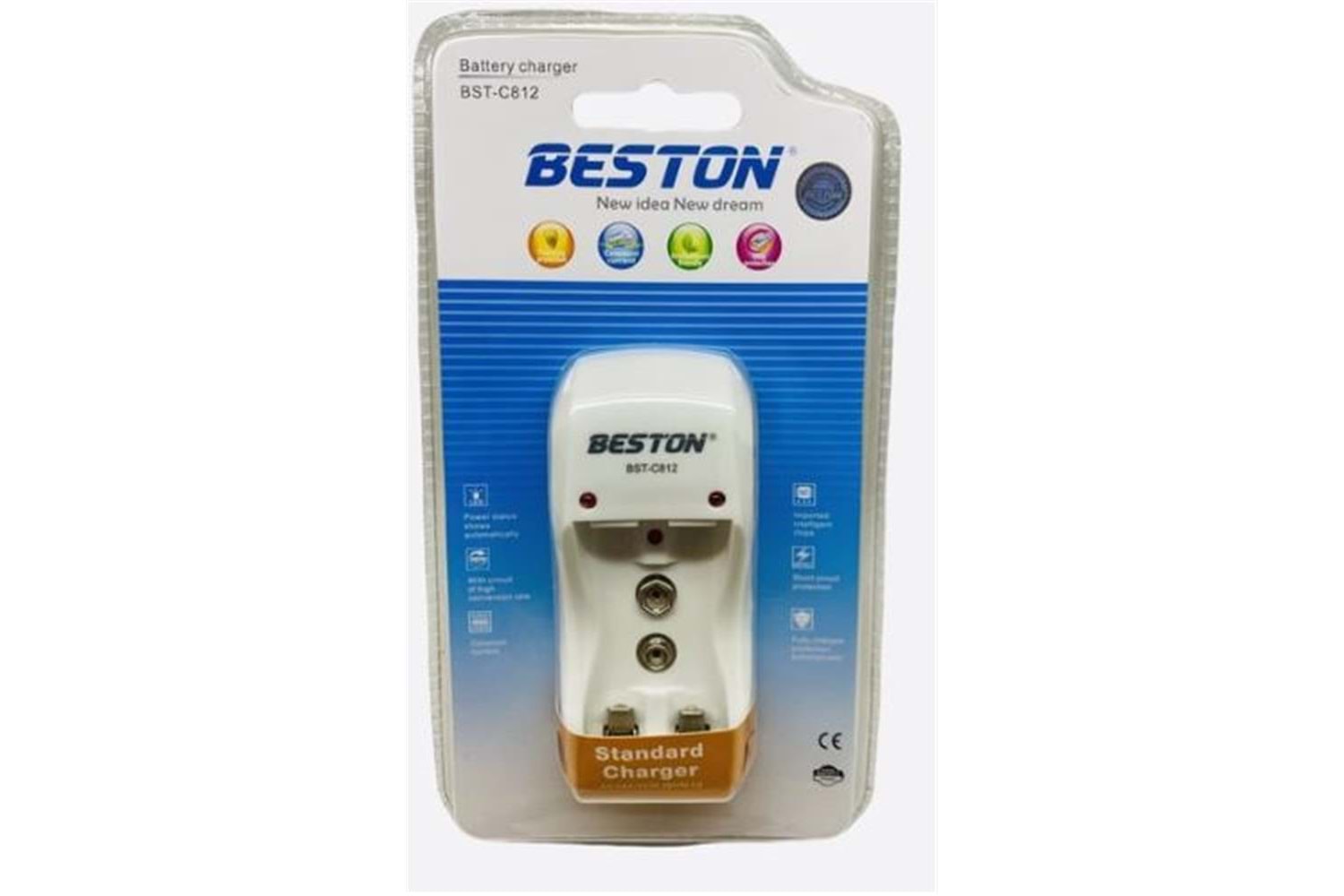 Beston C812 2 li Pil Şarj Cihazı AA-AAA-9V