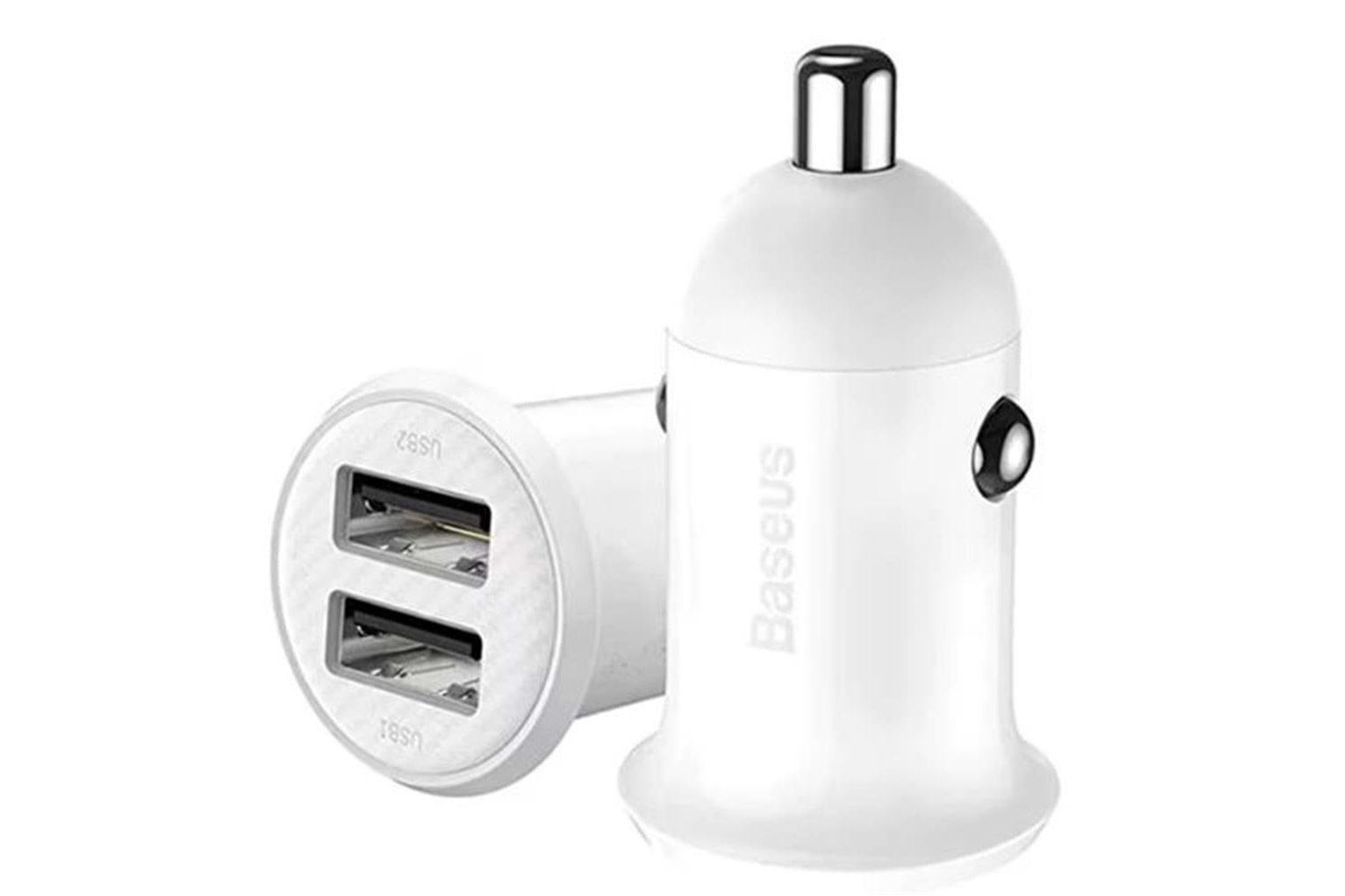 BASEUS CCALLP-02 Grain Pro Araç İçi Şarj Cihazı Beyaz