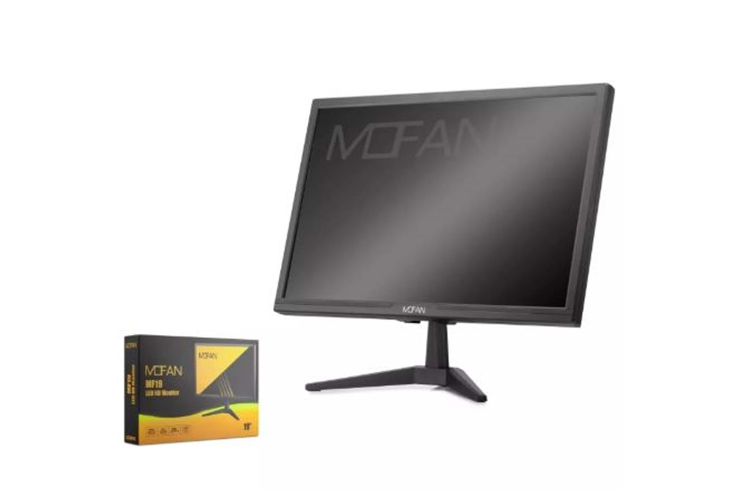 Mofan MF19 Led HD Monitör Hoparlör HDMI + VGA 75HZ 1440X900 IPS Panel Siyah