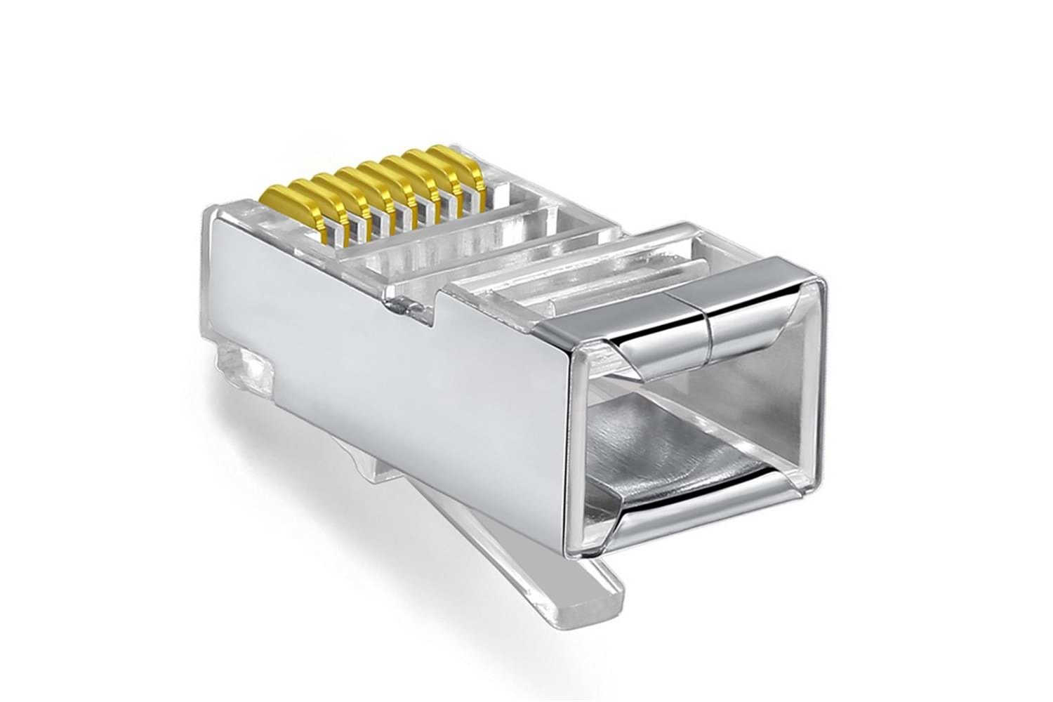 Vcom NM026 100lü Metal RJ45 8P8C Cat6-UTP-RJ45-3u Konnektör