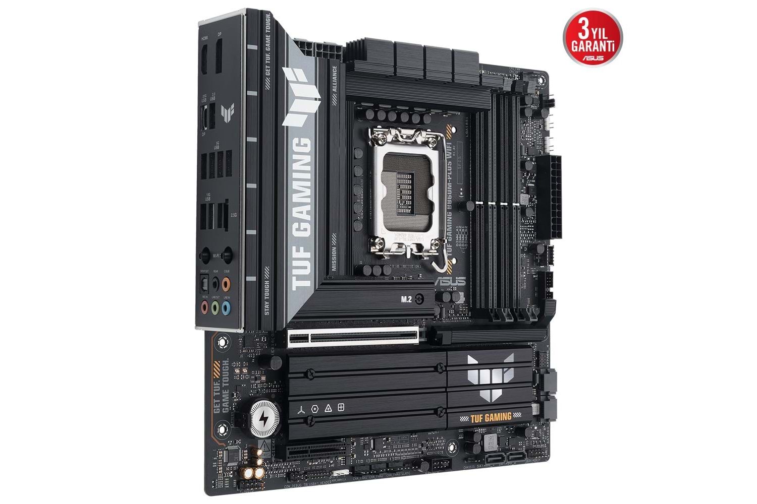 Asus TUF Gaming B860M-PLUS WIFI 8800MHz OC DDR5 Soket 1851 M.2 USB4 HDMI DP mATX Anakart