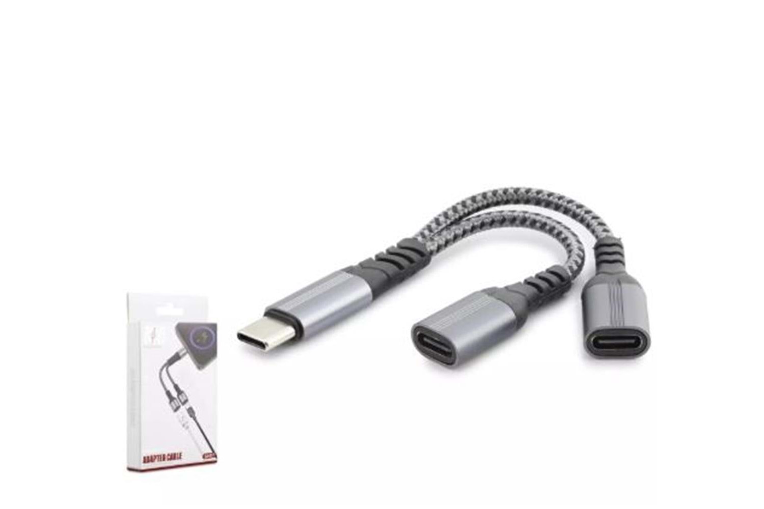 Hadron Gj-017 Type-C To 2-Type-C F Kablo Car Şarj 100W Siyah