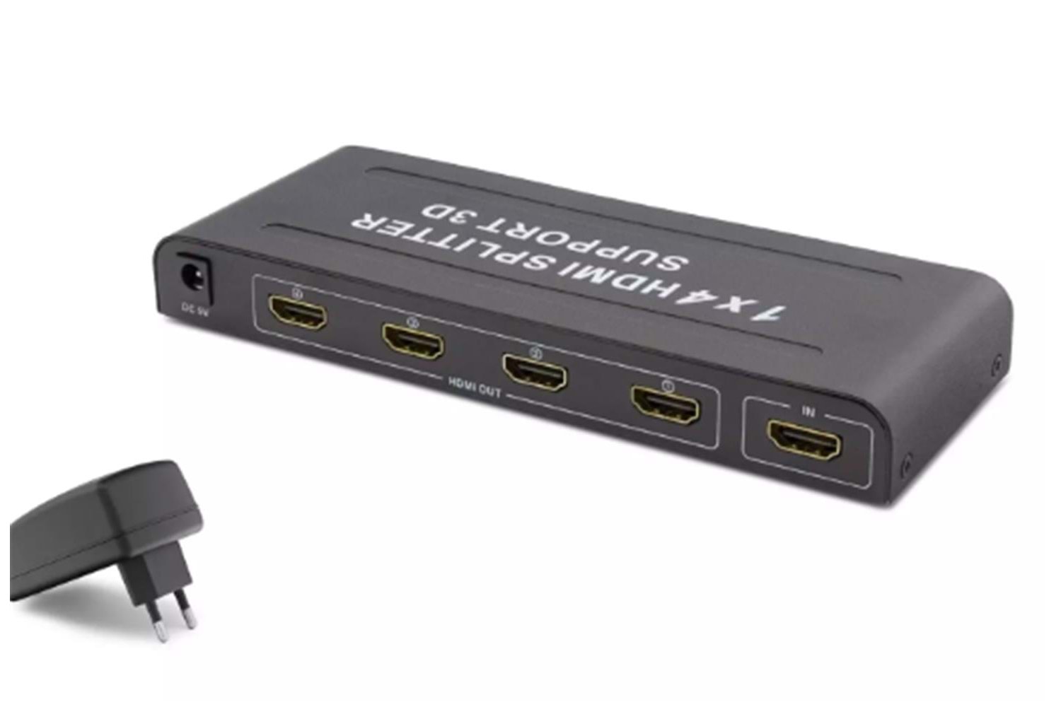 Hadron Hdx1294 4 Port Hdmi Splitter 1.4V 1080P 3D 1-In 4-Out Siyah (Giriş 1xHDMI-Çıkış 4 xHDMI)