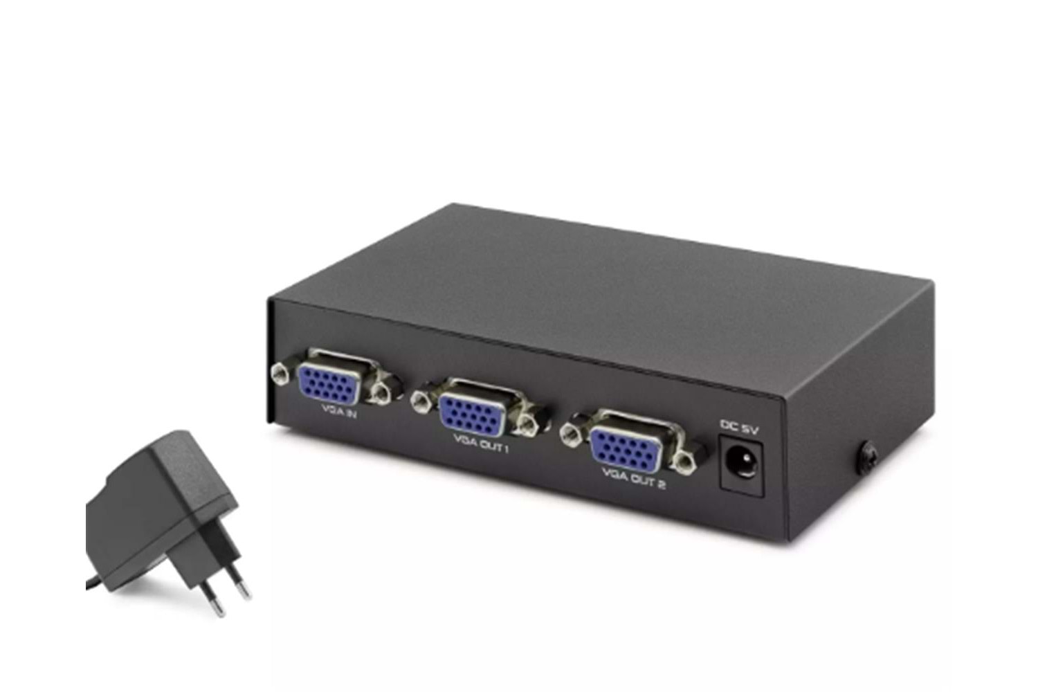 Hadron Hdx1277 2 Port Vga Splitter 200Mhz 1-In 2-Out Siyah