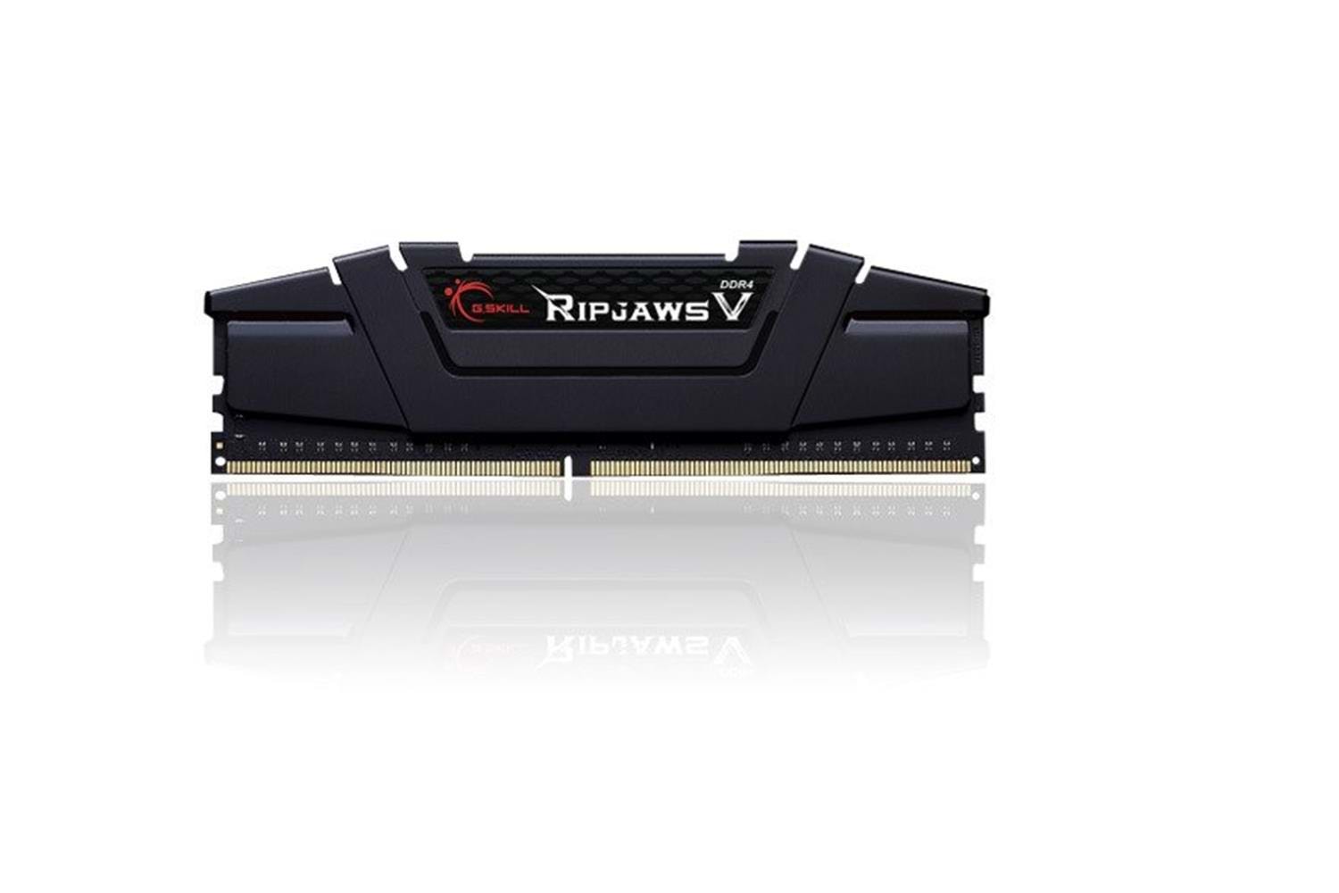 GSkill 8GB RipjawsV Siyah DDR4 3200Mhz CL16 1.35V Tek Modül Ram F4-3200C16S-8GVKB Soğutuculu Pc Ram