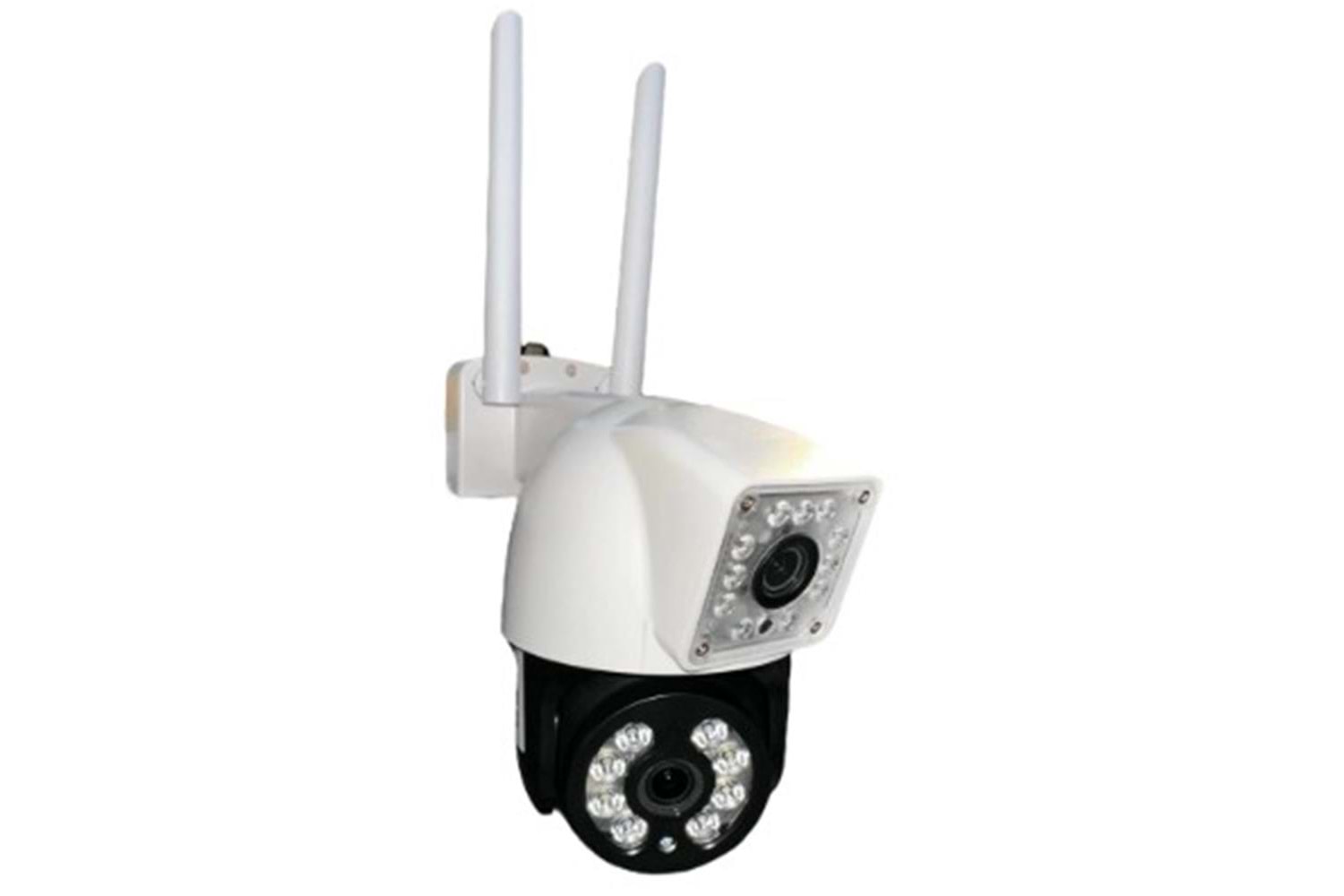 OKam O-Kam-3011 Çift Kameralı Full HD 4 MP Gece Görüşlü IP Wi-Fi PTZ Güvenlik Kamerası