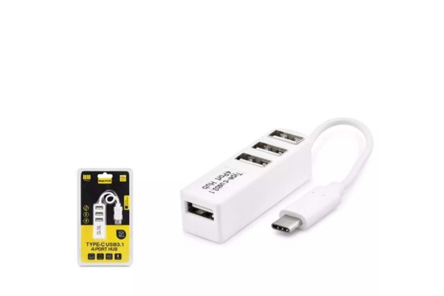 Hadron Hdx7015 Type-C Hub 4-Usb Beyaz (Telefon Uyumlu)