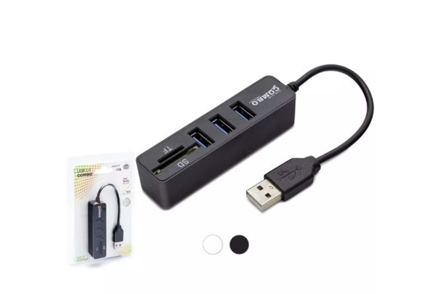 Hadron Hdx7009 Usb Hub Combo 3-Usb + Sd + Tf Siyah
