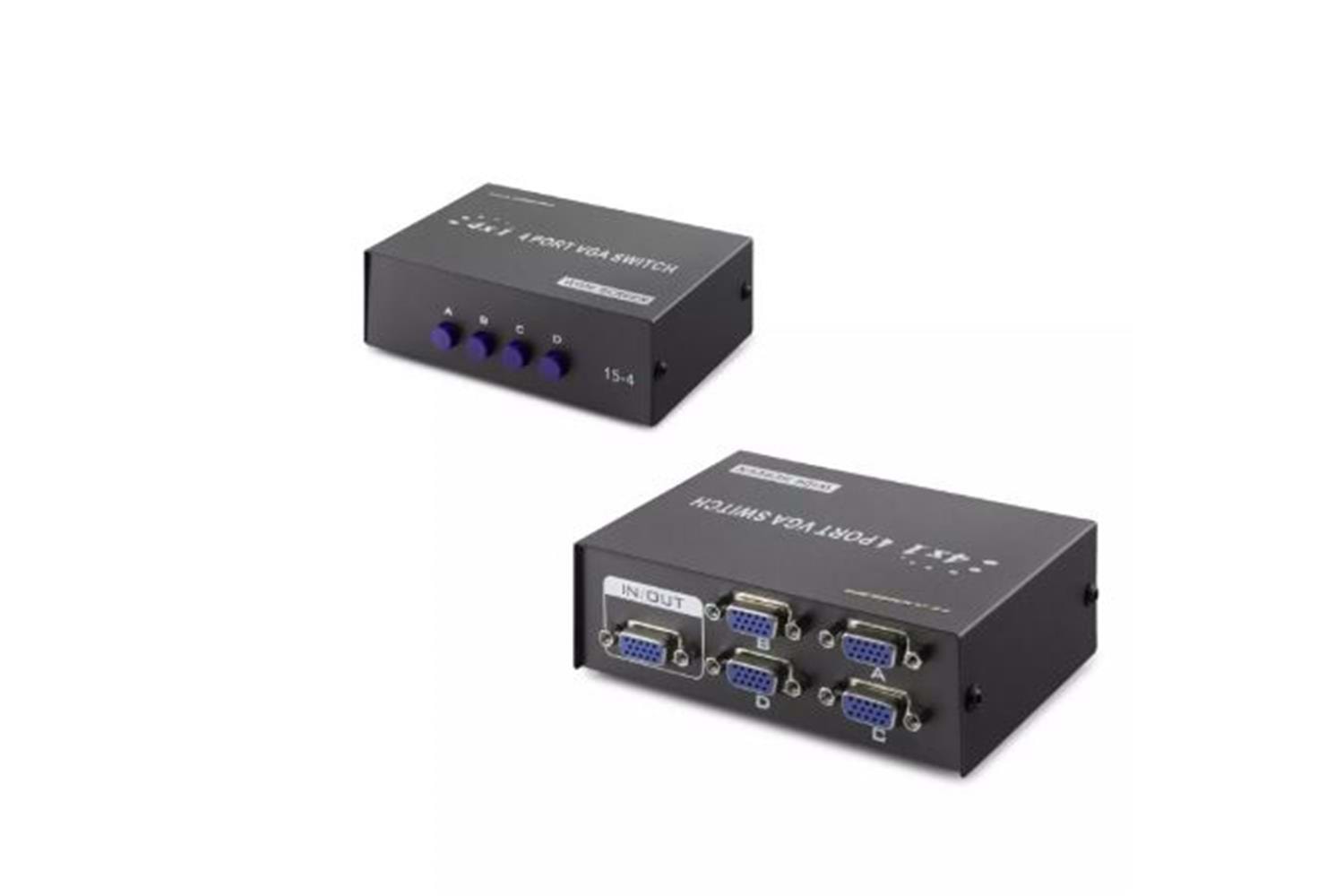 Hadron Hdx1329 4 Port Vga Switch 54Mhz 4Giriş 1Çıkış