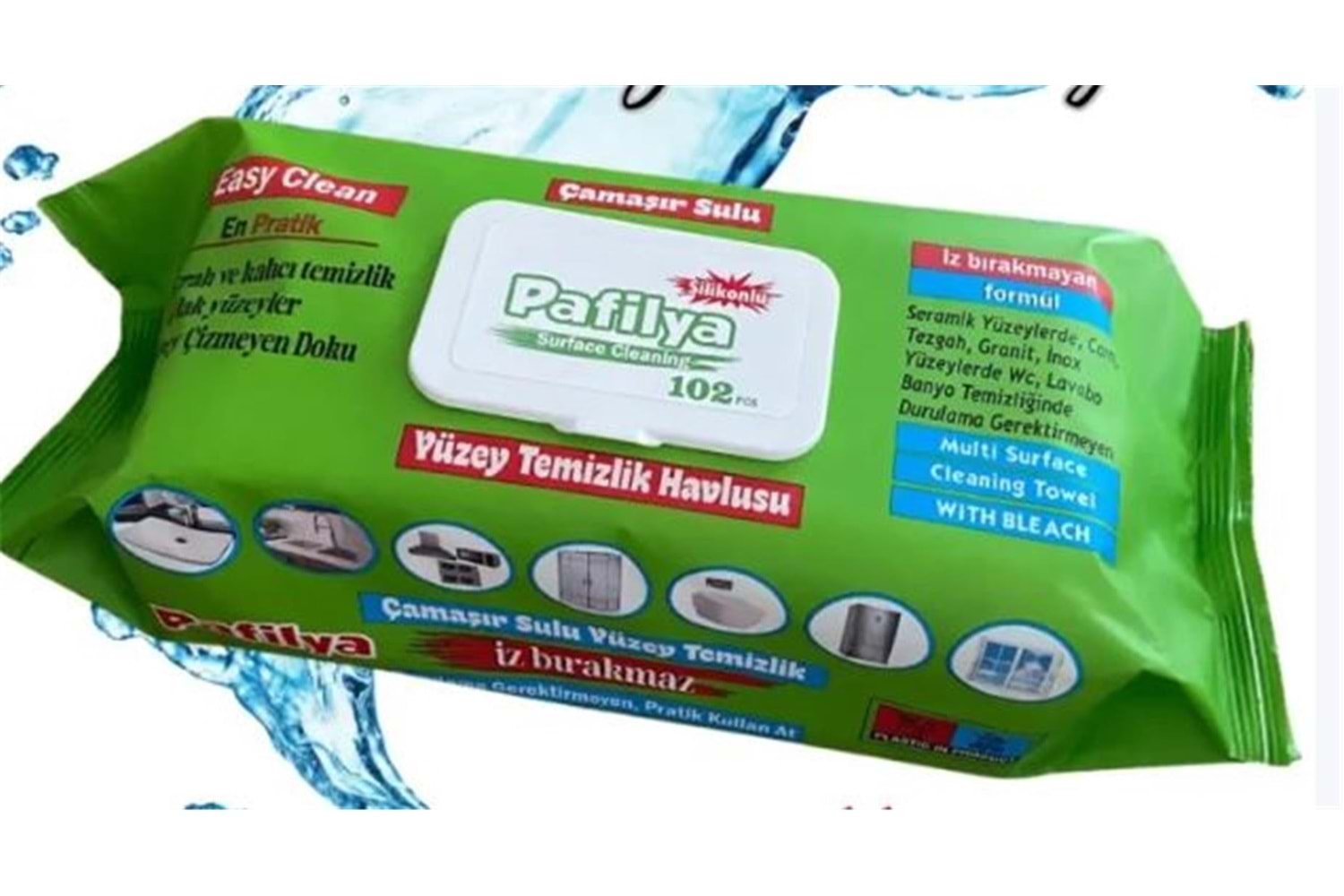 Pafilya Çamaşır Sulu Yüzey Temizlik Havlusu 102 li (İz Bırakmaz)(Seramik-Cam-Banyo-Wc-Granit)