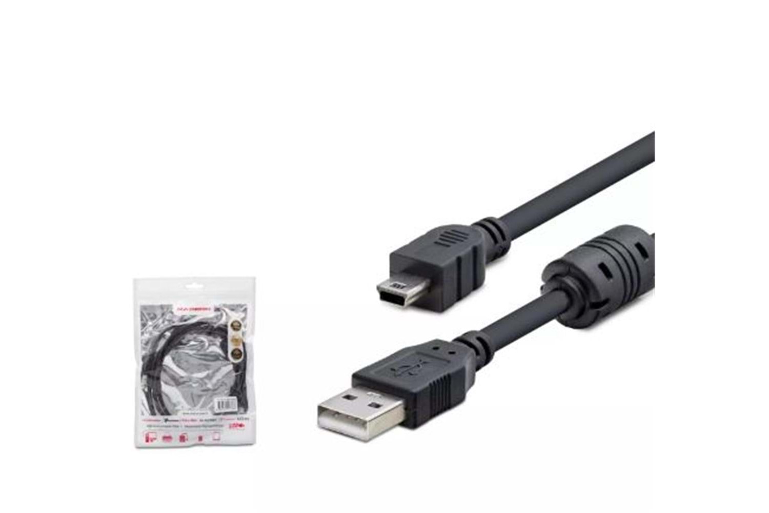 Hadron Hdx7538 1.5M Usb Mini V3-5Pin To Usb Kablo Siyah