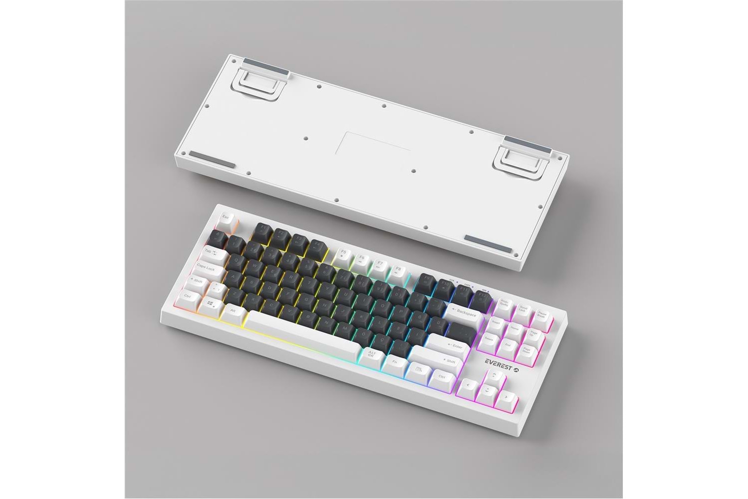 Everest KB-98 SILENT TKL Gri Mavi-Beyaz Rainbow Q Membrane Klavye