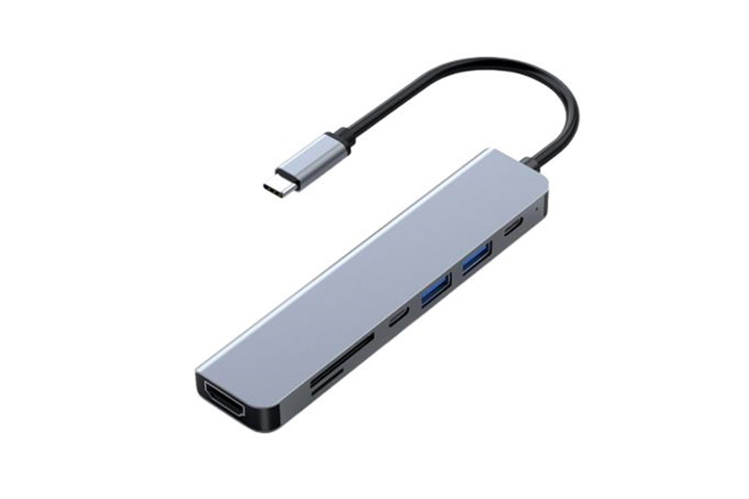 FRISBY FA-7684C Type-c -7in1 USB-C+HDMI +SD-TF+USB3,0+PD+USB-C