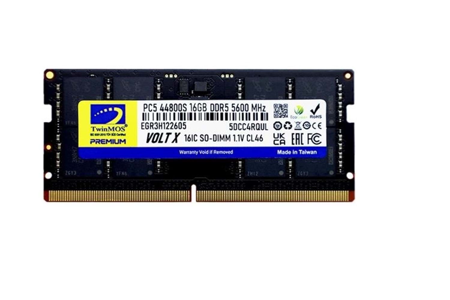 TwinMOS DDR5 16GB 5600MHz CL46 TMD516GB5600S46 Notebook Ram