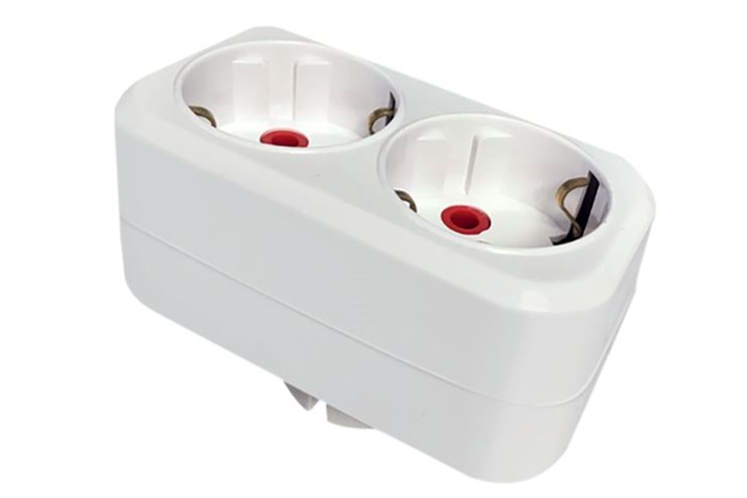 Mutlusan İkili Topraklı Fiş-Priz Düz Tip Beyaz (001 170 033006 00 00)