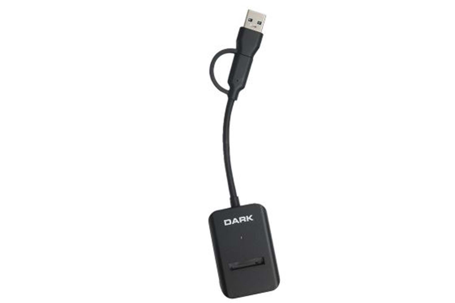 Dark USB-A + USB-C 10- M Key M.2 NVMe SSD Taşınabilir Disk Yerleştirme Adaptörü DK-AC-DSEM3