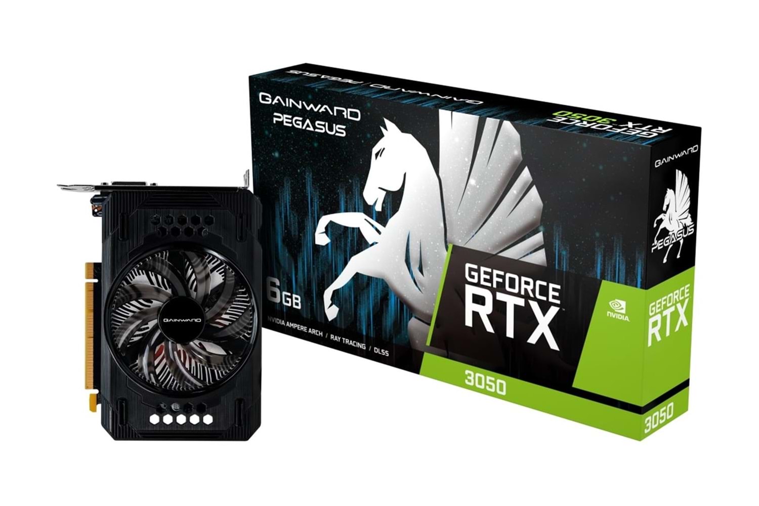 Gainward RTX3050 Pegasus NE63050018JE-1070E 6GB GDDR6 96Bit Gaming (Oyuncu) Ekran Kartı