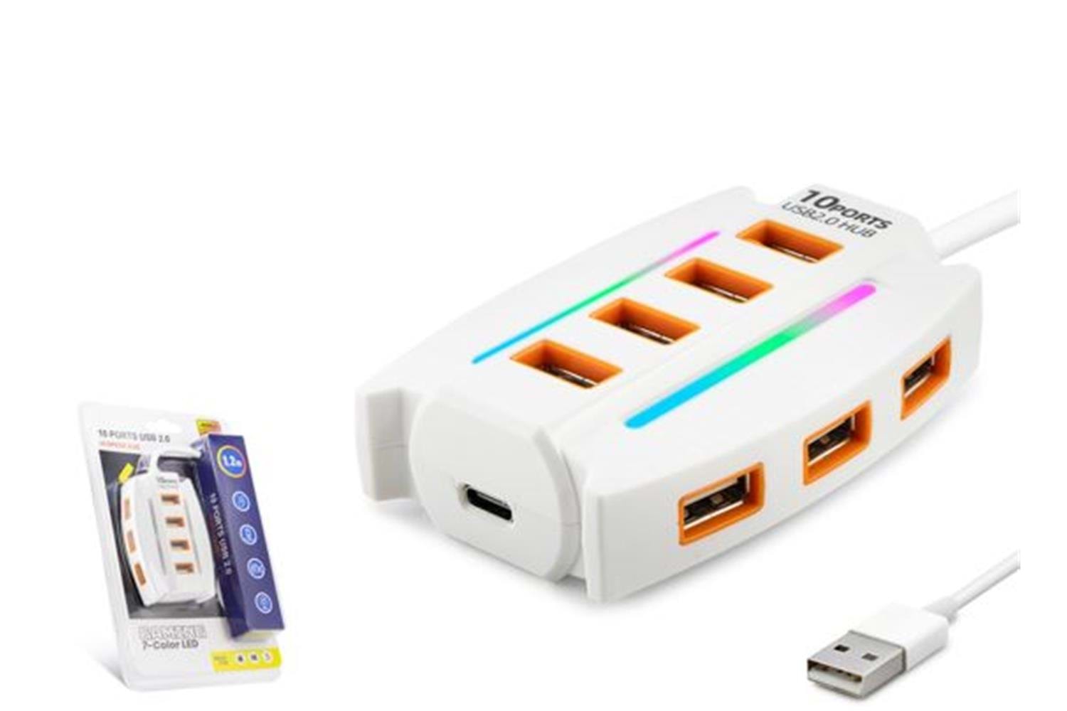 Hadron Hdx7036 Usb Hub 2.0 10-Usb 1.2M Siyah