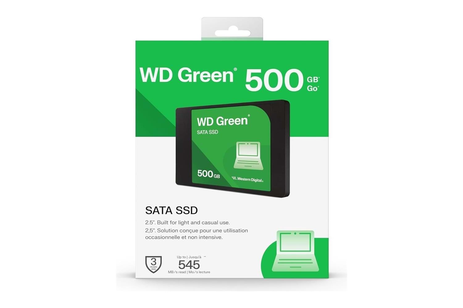 Wd 500GB Green 545-465MB-S Sata 3.0 WDS500G5G0A Ssd Harddisk