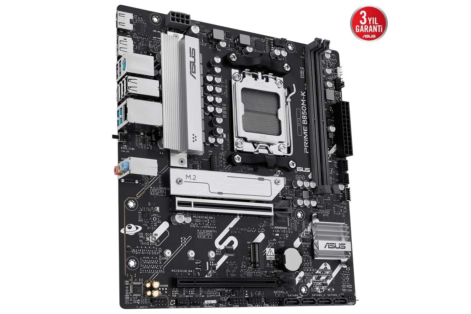 Asus Prime B850M-K AM5 DDR5 Ses GLAN DP-HDMI SATA3 USB3.2 mATX Anakart