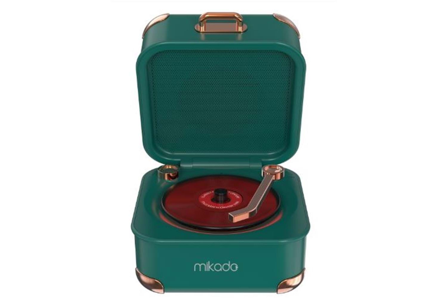 Mikado MD-62BT 5W 1200mAh Yeşil TF Kart + Bluetooth Destekli Klasik Retro Müzik Kutusu