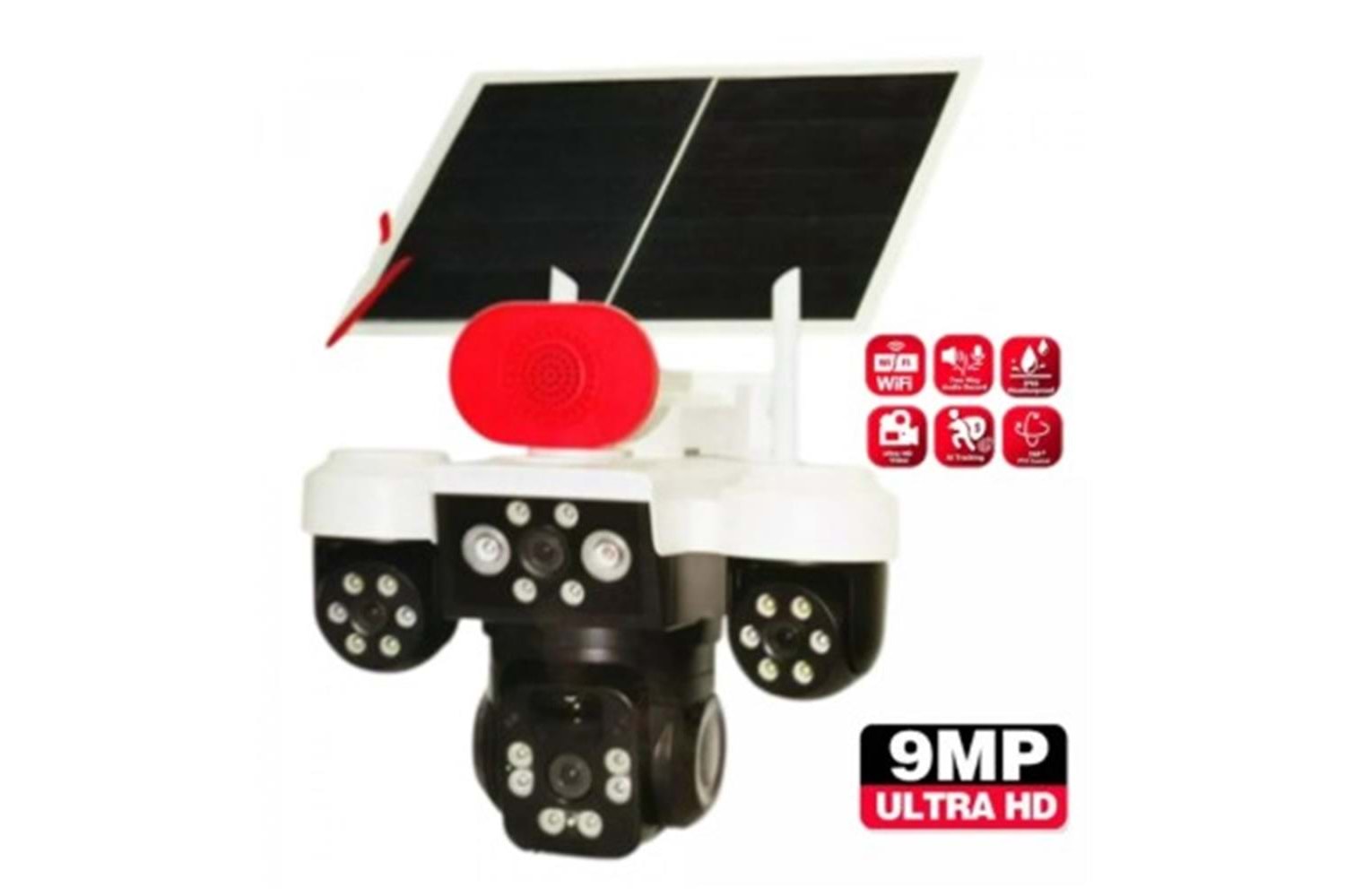 Apronx APX-WP296 9mp 3.6mm Üç Kameralı Wifi + Solar