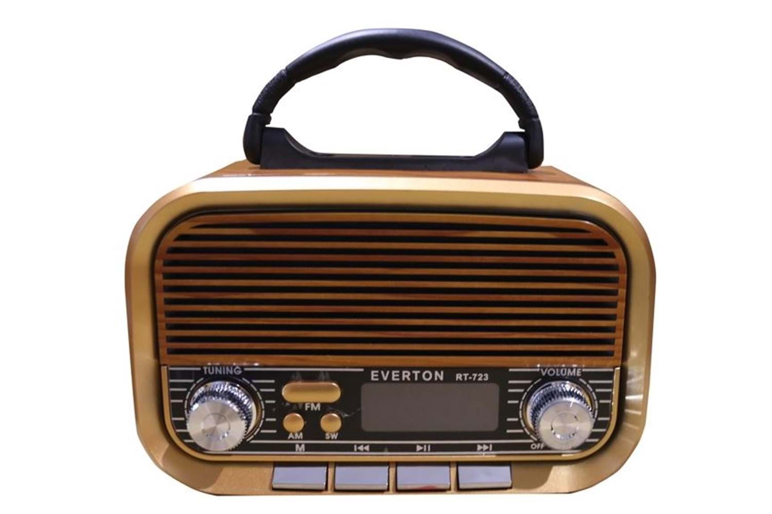 Everton RT-723 Dijital Göstergeli Şarjlı Nostaljik Radyo (AM-FM-SW Wıth BT-USB-TF )
